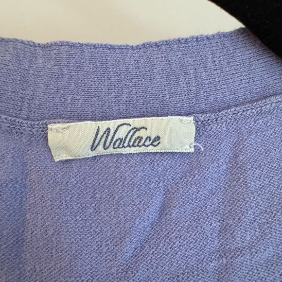 Madewell Wallace Long Cardigan in Lavender Purple – Button Front, Lightweight - Picture 2 of 3